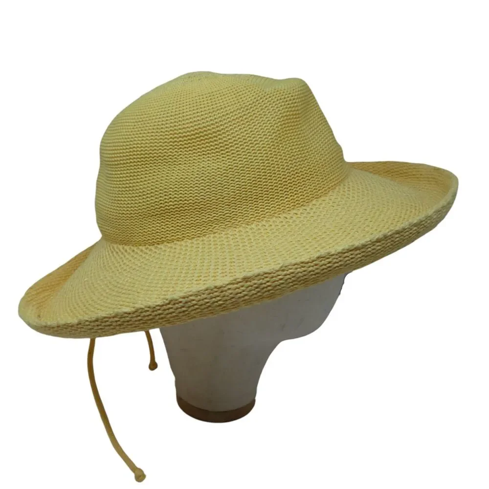 Wallaroo Hat Company Victoria Yellow‎ Poly-Straw Sun Protection Hat